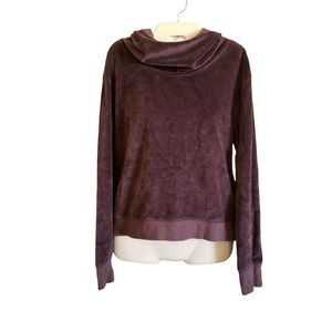 Zella LS Velour Hoodie Sz M Purple